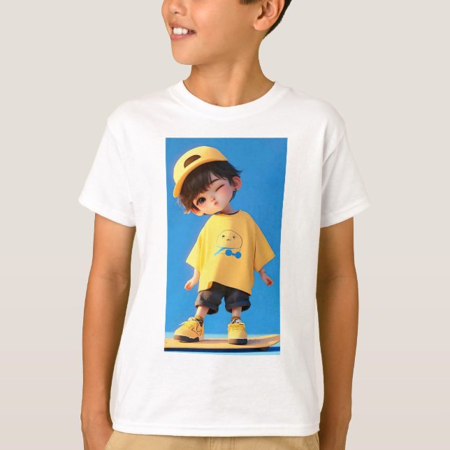 Cool Boys' T-Shirt with Trendy Graphic Print – Sty (Front)