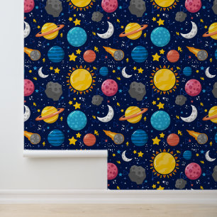 Cool boys tiled space lovers wallpaper