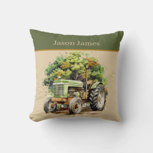 Cool boys Tractor lovers add name Cushion