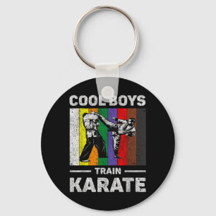 Cool Boys Train Karate Vintage Taekwondo Karate Key Ring