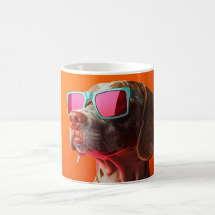 Cool Bracco italiano dog with sunglasses Coffee Mug