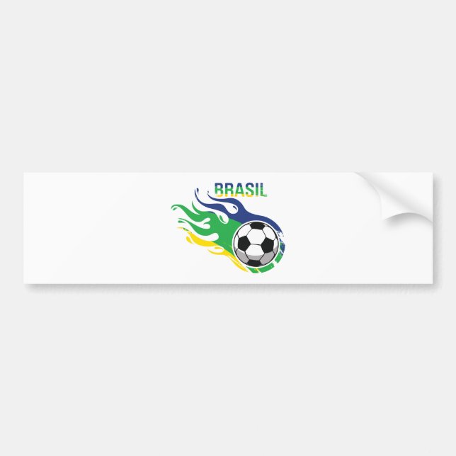 Cool Brasil Futebol Bumper Sticker (Front)