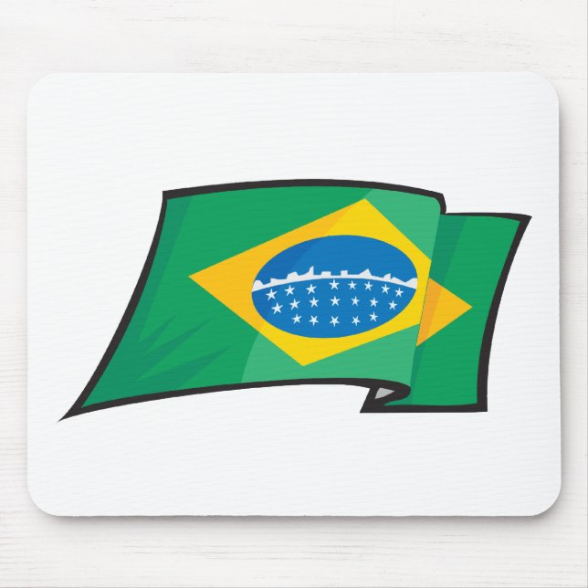 Cool Brazil Flag Mouse Mat (Front)