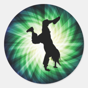 Cool Breakdancer Classic Round Sticker