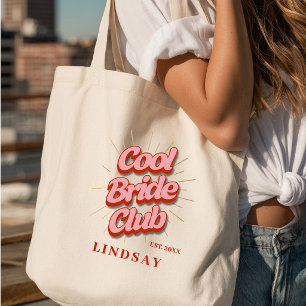 Cool Bride Club Retro Bachelorette Tote Bag