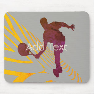 Cool Bright Sport Tennis Logo Add Text Mousepad