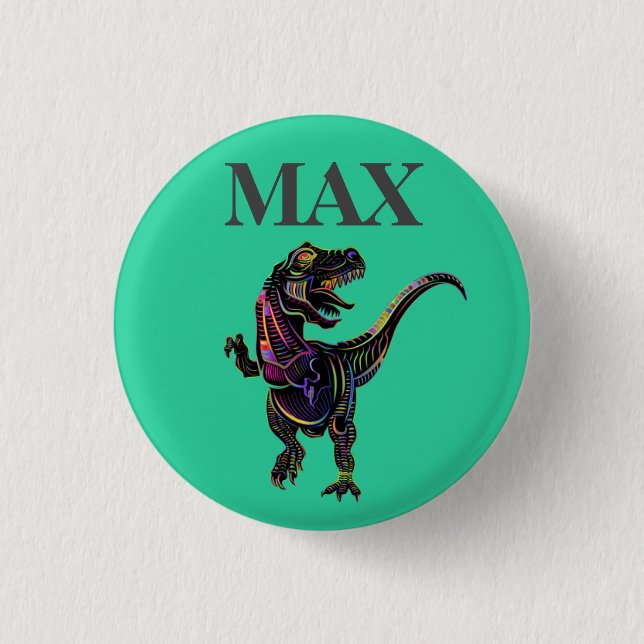 Cool Briliant Awesome Perfect Colourful Dinosaur 3 Cm Round Badge (Front)