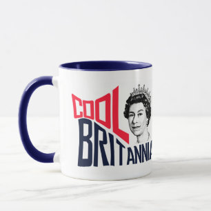 Cool Britannia Queen Elizabeth HRH Born Royal Mug