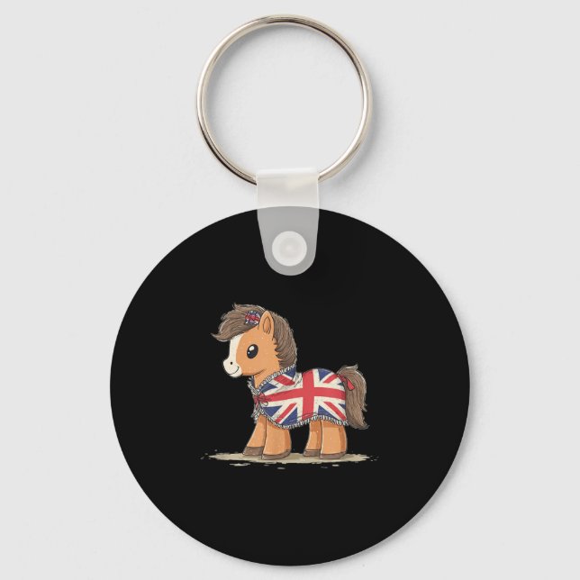 Cool British Horse Costume For Ny Lovers  Key Ring (Front)