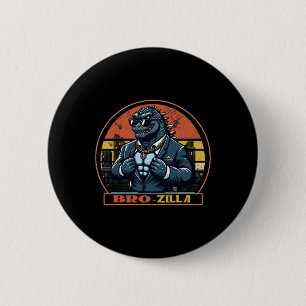 Cool Bro Brozilla Strong Brother Saurus Family Mat 6 Cm Round Badge