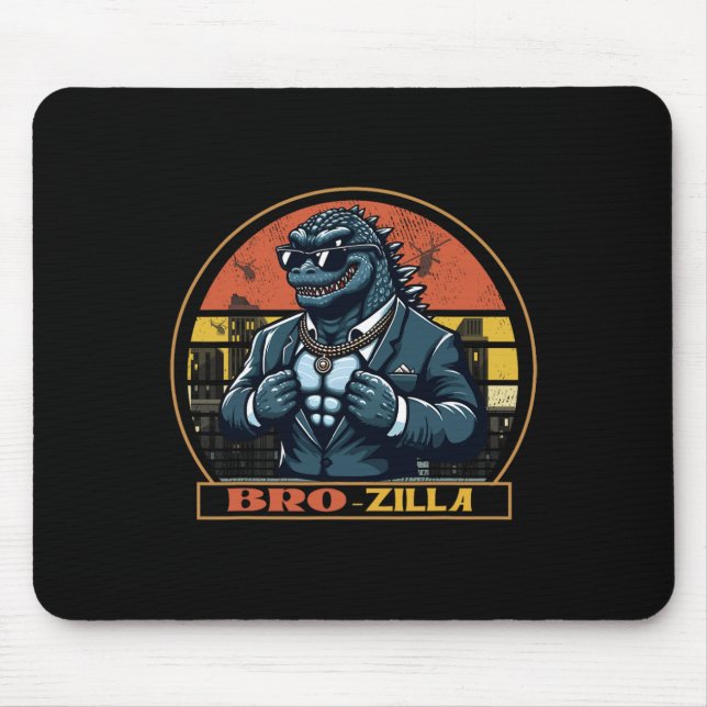 Cool Bro Brozilla Strong Brother Saurus Family Mat Mouse Mat (Front)