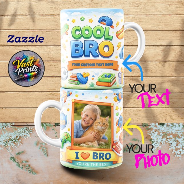 Cool Bro Photo Collage Yellow Ribbon Coffee Mug (Cool Bro Photo Collage Yellow Ribbon Coffee Mug)