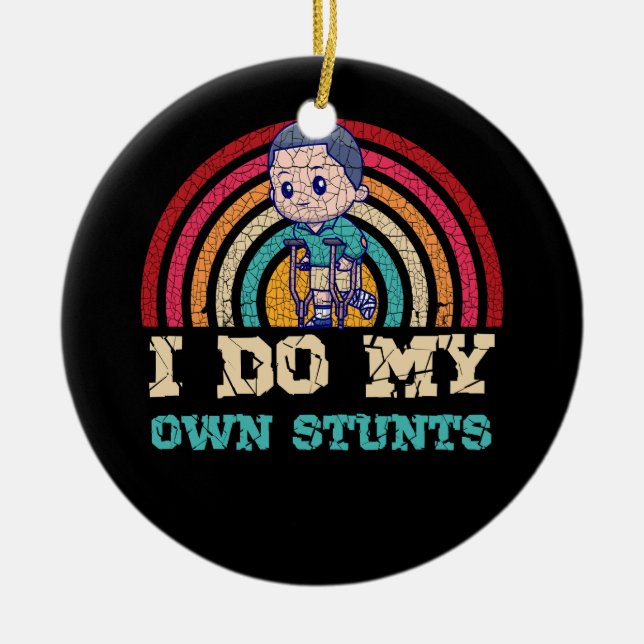 Cool Broken Leg Design For Men Women Broken Leg An Ceramic Tree Decoration (Front)