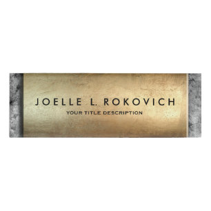 Cool Bronze Plaque Grey Concrete Generic Business Name Tag