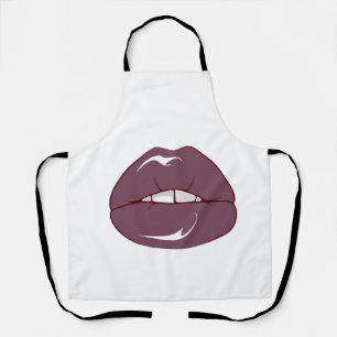 Cool Brown Lips  Apron