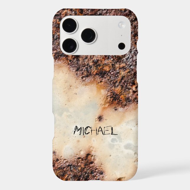 Cool brown rusty metal texture Custom name (Back)