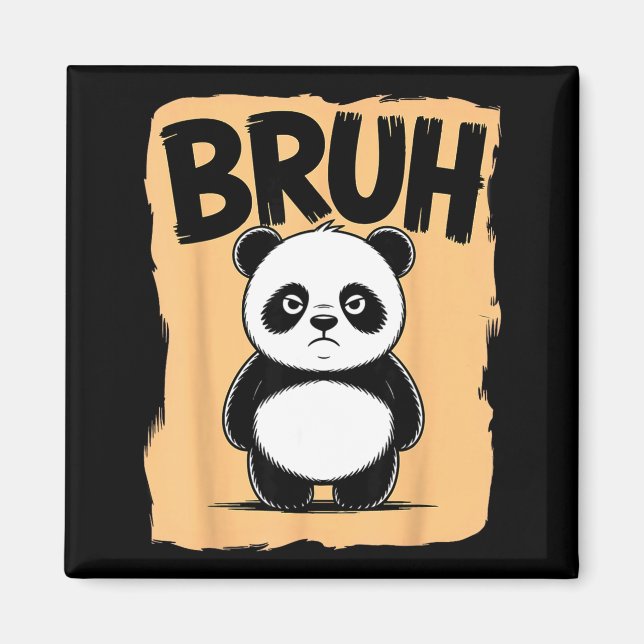 Cool Bruh Panda Men Women Kids Teens Funny Bruh Pa Magnet (Front)