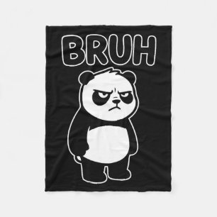 Cool Bruh Panda Men Women Kids Teens Funny Panda Fleece Blanket