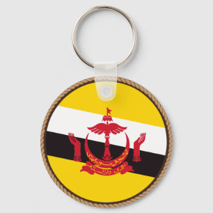 Cool Brunei Flag Seal Key Ring