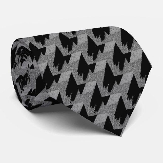 Cool Brush Stroke Pattern Tie (Rolled)