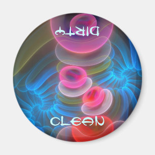 Cool bubbles Clean Dirty diswasher magnet