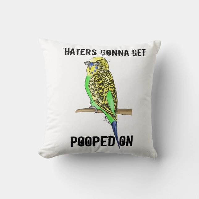 Cool Budgie Pillow (Front)