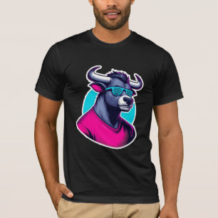Cool Bull Cartoon Art T-Shirt