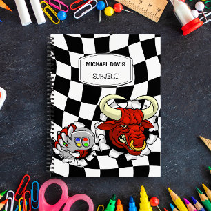 Cool Bull Minotaur Holding Video Game Controller  Notebook