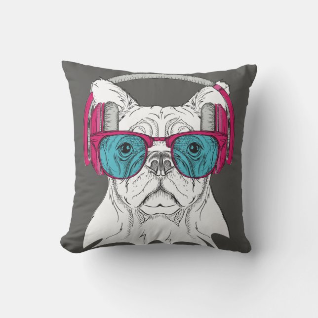 Cool Bulldog Cushion (Front)