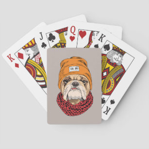 Cool Bulldog Playing Cards