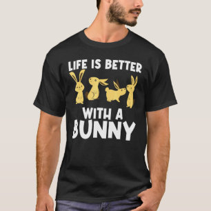 Cool Bunny Art For Men Women Rabbit Jersey Wooly P T-Shirt