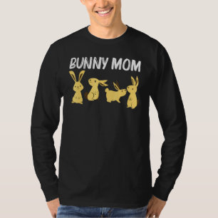 Cool Bunny Art For Mum Mother Rabbit Jersey Wooly  T-Shirt