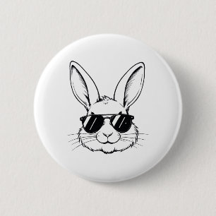 Cool Bunny Face Happy Easter Shirts For Boys Men K 6 Cm Round Badge