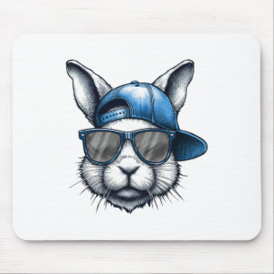Cool Bunny Face Happy Easter Shirts For Boys Men K Mouse Mat