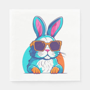 Cool Bunny Face Sunglasses For Easter Rabbit    Napkin