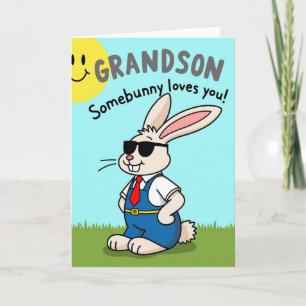 Cool Bunny Friend Greeting Card