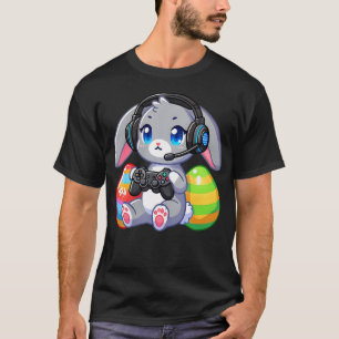 Cool Bunny Gamer Gaming Headphones Easter Eggs Tod T-Shirt