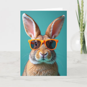 Cool Bunny Glasses Card