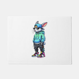 Cool Bunny Rabbit Sunglasses Easter Day For Boys M Doormat