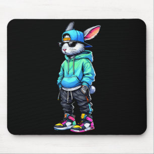 Cool bunny rabbit sunglasses easter day for boysCo Mouse Mat