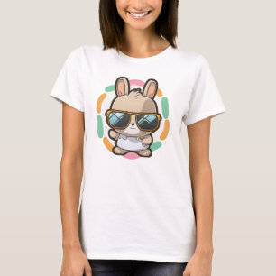 Cool Bunny Shades Easter Cartoon Spring T-Shirt