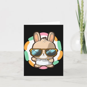 Cool bunny shades easter cartoon spring t shirt card