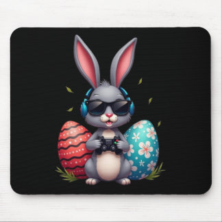 Cool Bunny With Sungl And Video Games Decor Easter Mouse Mat