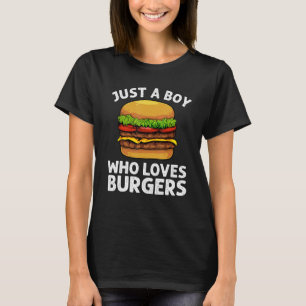 Cool Burger Art For Boys Men Hamburger Cheeseburge T-Shirt