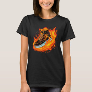 Cool burning Boots with Flames for Footwear T-Shirt