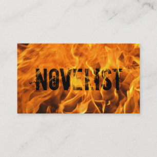 Cool Burning Fire Novelist Business Card
