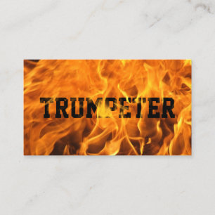 Cool Burning Fire Trumpeter Business Card