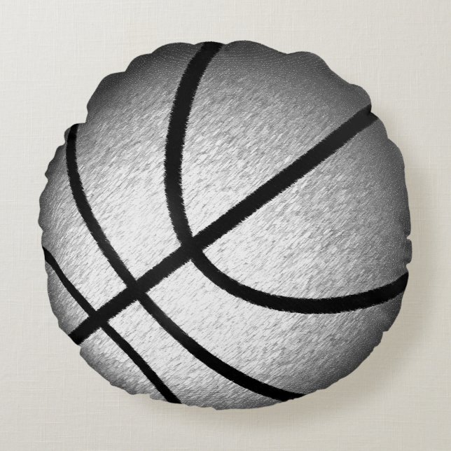 Cool Burnished Colour Round Basketball Pillow (Front)