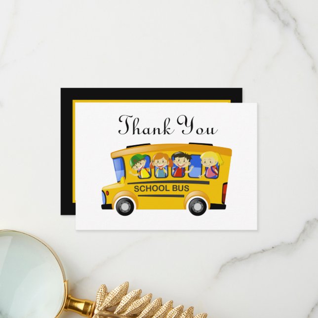 cool bus driver thank you add sentiment card (Front/Back In Situ)