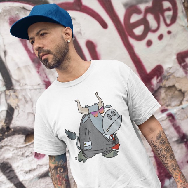 Cool Business Bull in Suit with Sunglasses  T-Shirt (Creator Uploaded)